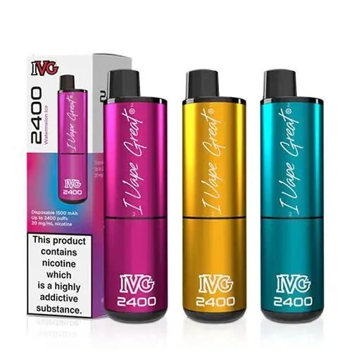 buy IVG 2400 Disposable Vape Pod Puff Pod Pen Device at Wolfvapes.co.uk