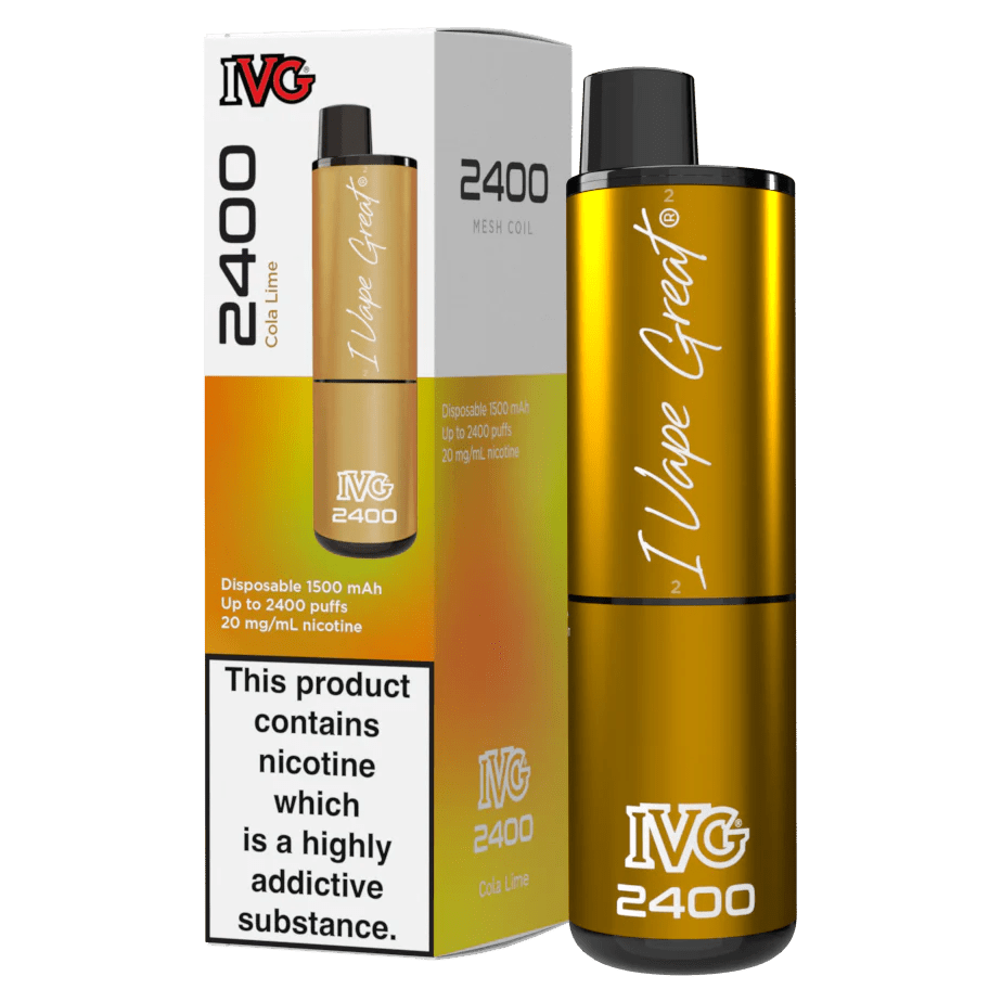buy IVG 2400 Disposable Vape Pod Puff Pod Pen Device at Wolfvapes.co.uk