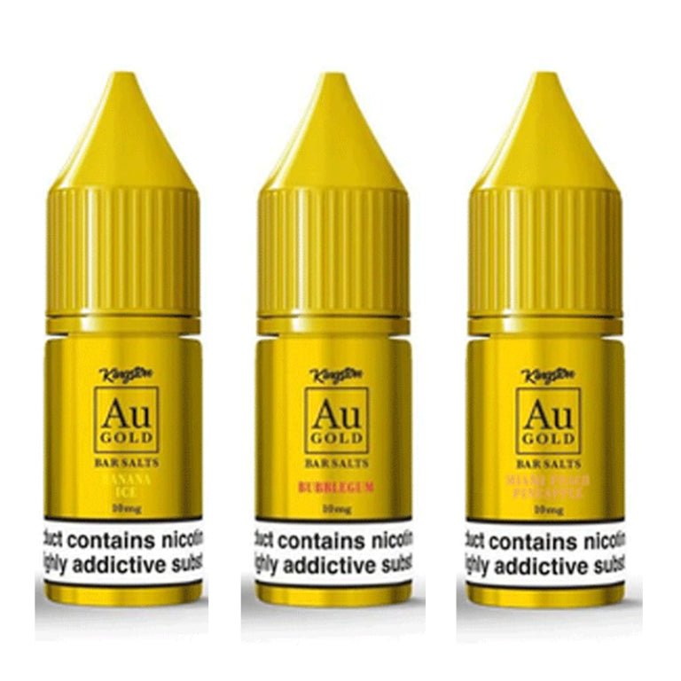 buy Kingston Au Gold Bar Salts 10ml E - liquids - Box of 10 at Wolfvapes.co.uk