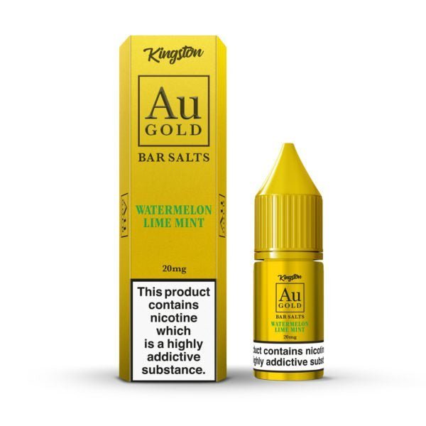 buy Kingston Au Gold Bar Salts 10ml E - liquids - Box of 10 at Wolfvapes.co.uk