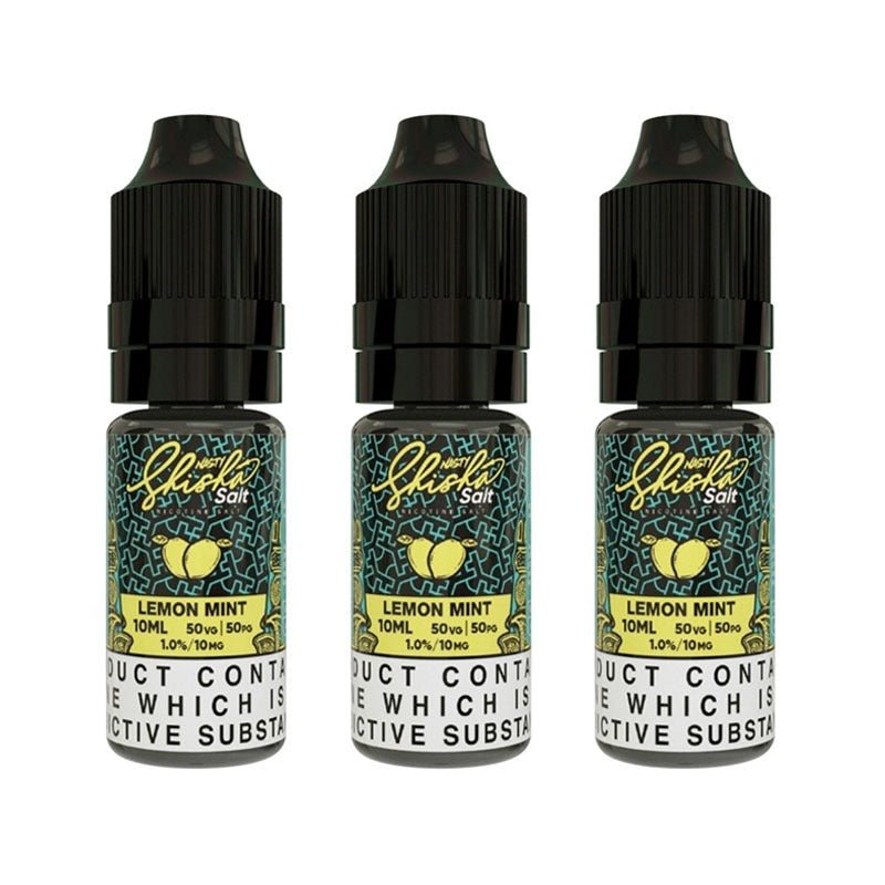 buy Lemon Mint Nic Salt E - Liquid by Nasty Shisha | 3 Pack 10ml | Wolfvapes at Wolfvapes.co.uk