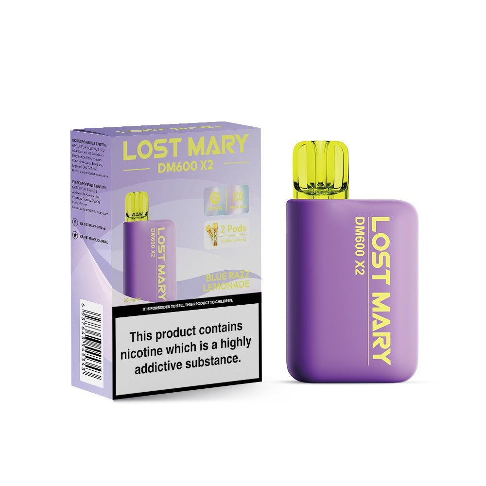 buy Lost Mary DM600 X2 1200 Puffs Vape Pod Kit - Box of 5 at Wolfvapes.co.uk