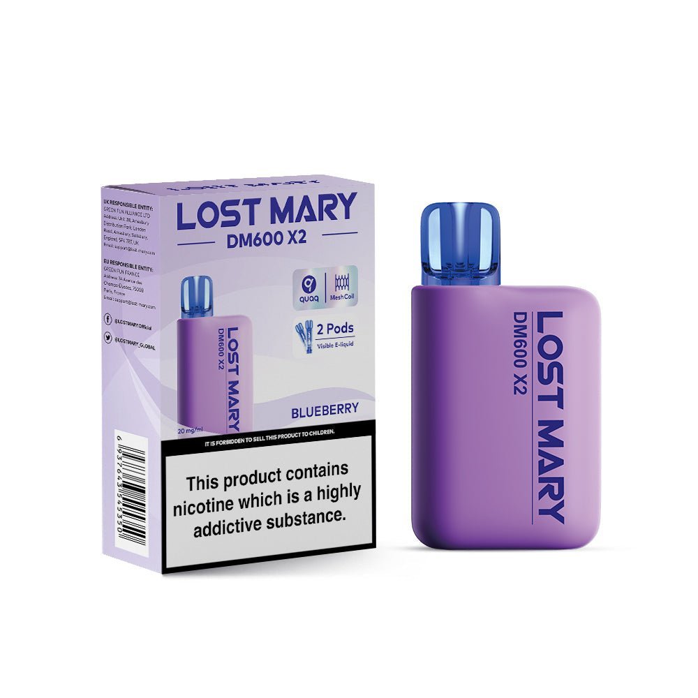 buy Lost Mary DM600 X2 1200 Puffs Vape Pod Kit - Box of 5 at Wolfvapes.co.uk