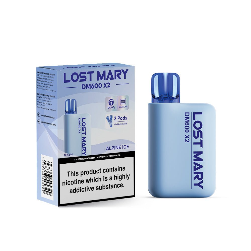 buy Lost Mary DM600 X2 1200 Puffs Vape Pod Kit - Box of 5 at Wolfvapes.co.uk