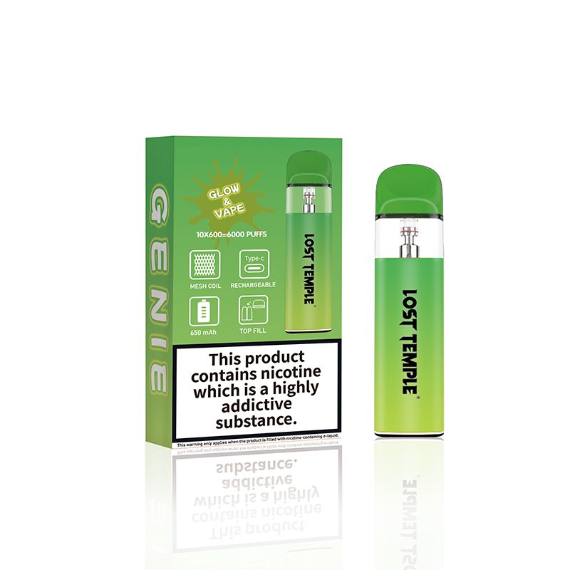 buy Lost Temple Genie Glow & Vape Refillable Pod System Kit at Wolfvapes.co.uk