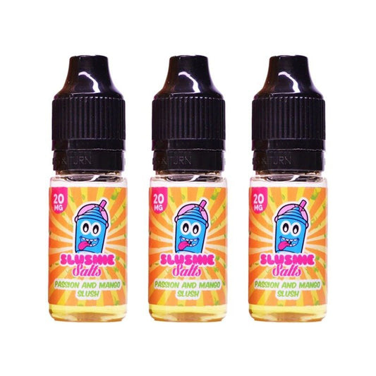 buy Passion Mango Slush Nic Salt E Liquid 10ml By Slushie Salts | 3 Pack | Wolfvapes at Wolfvapes.co.uk