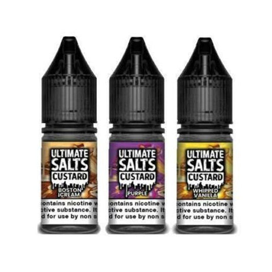 buy Ultimate Salts Custard 10ML Nic Salt at Wolfvapes.co.uk