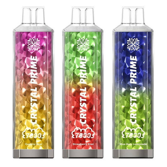buy Zero(0%) Nicotine Crystal Prime 3D Effects 7000 Vape Pod Puff Bar at Wolfvapes.co.uk