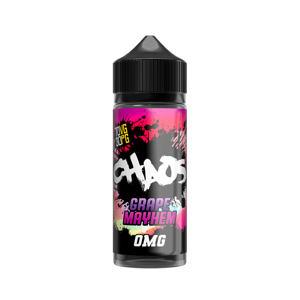 Chaos Shortfill 100ml E-Liquid | 0mg | Wolfvapes - Wolfvapes.co.uk-Grape Mayhem