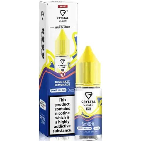 Crystal Clear Nic Salts 10ml- Pack of 10 - Wolfvapes.co.uk-Blue Razz Lemonade