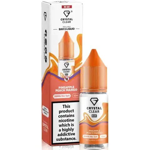 Crystal Clear Nic Salts 10ml- Pack of 10 - Wolfvapes.co.uk-Pineapple Peach Mango