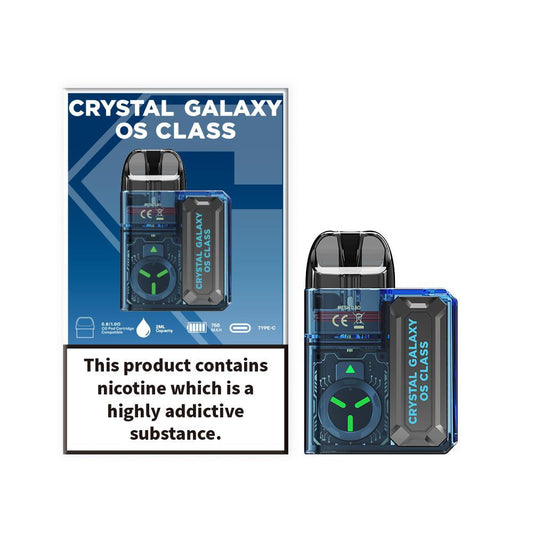 Crystal Galaxy Os Class Pod System Kit - Wolfvapes.co.uk-Blue Clear