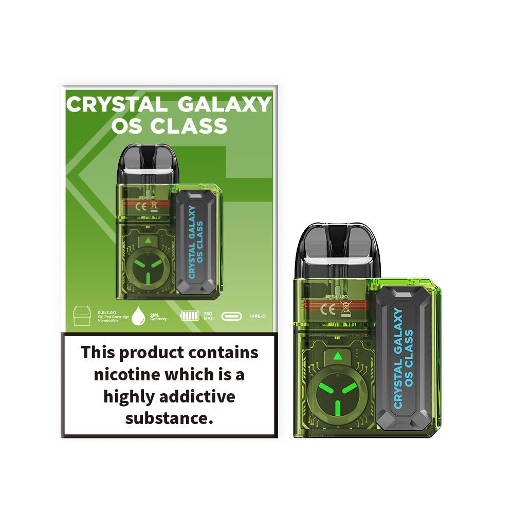 Crystal Galaxy Os Class Pod System Kit - Wolfvapes.co.uk-Green Clear