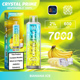 Crystal Prime 3D Effects 7000 Disposable Vape Pod Puff Device Kit - Wolfvapes.co.uk-Banana Ice **New**