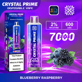 Crystal Prime 3D Effects 7000 Disposable Vape Pod Puff Device Kit - Wolfvapes.co.uk-Blueberry Raspberry **New**