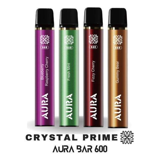 Crystal Prime Aura Bar 600 Puff Disposable Vape - Wolfvapes.co.uk-Blackberry