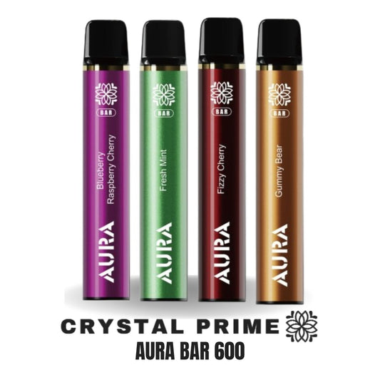 Crystal Prime Aura Bar 600 Puffs Disposable Vape Pod - Box of 10 - Wolfvapes.co.uk-Blackberry