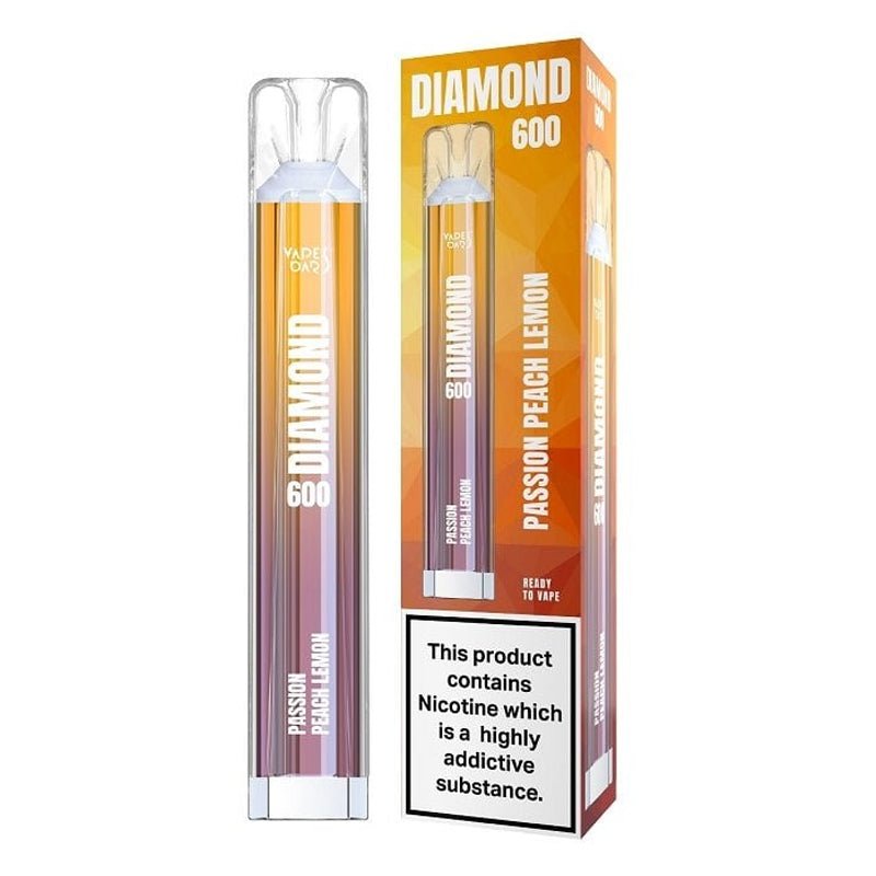 Diamond 600 Disposable Pod - 20mg - Wolfvapes.co.uk-Passion Peach Lemon