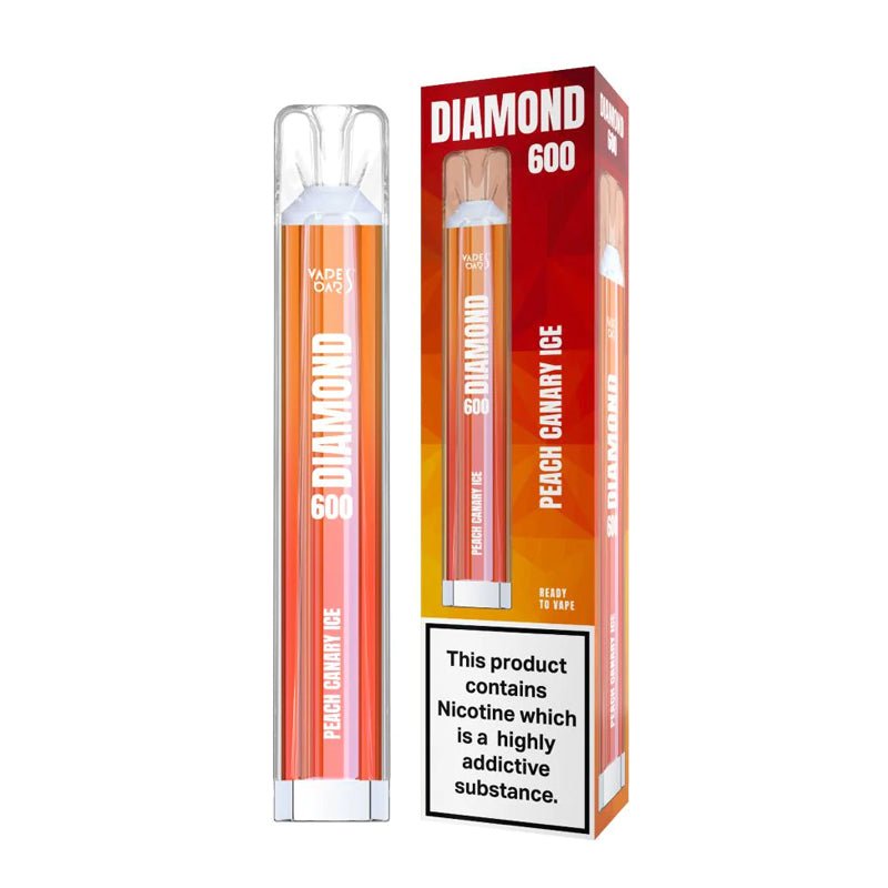 Diamond 600 Disposable Pod - 20mg - Wolfvapes.co.uk-Peach Canary Ice