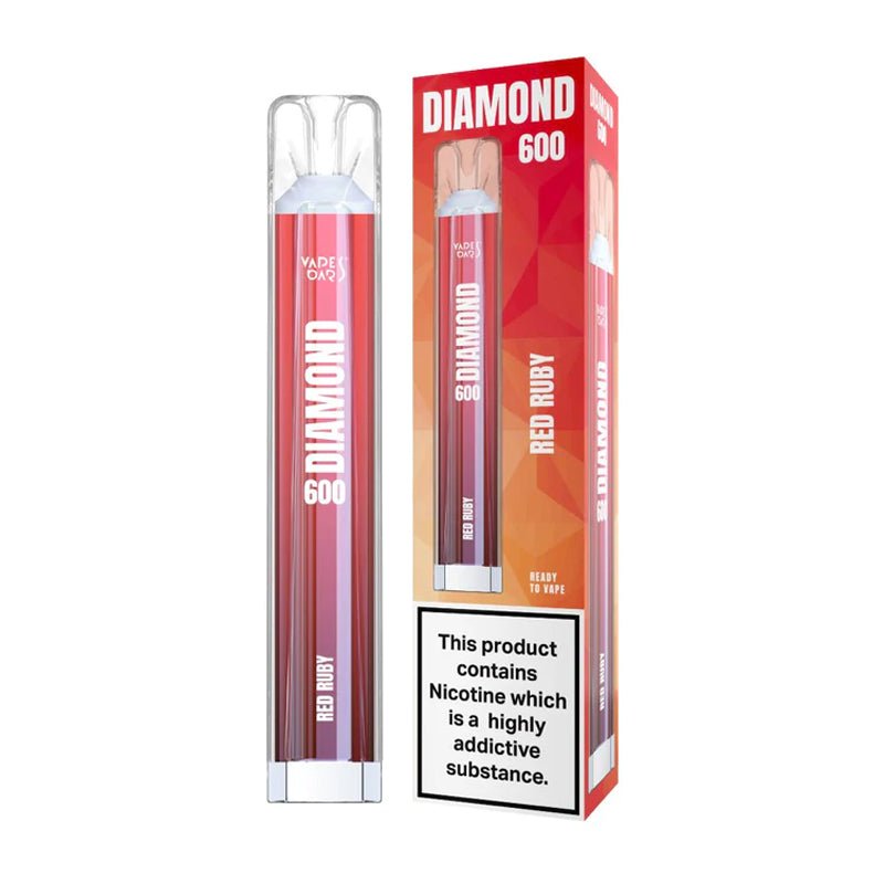 Diamond 600 Disposable Pod - 20mg - Wolfvapes.co.uk-Red Ruby