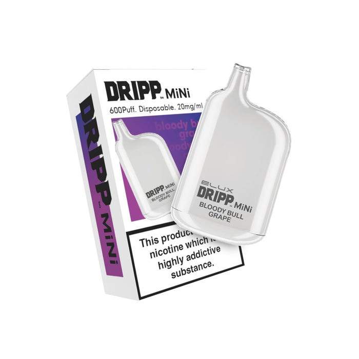 Dripp Mini Disposable Vape Pen Pod Device By Elux - Wolfvapes.co.uk-Bloody Bull Grape