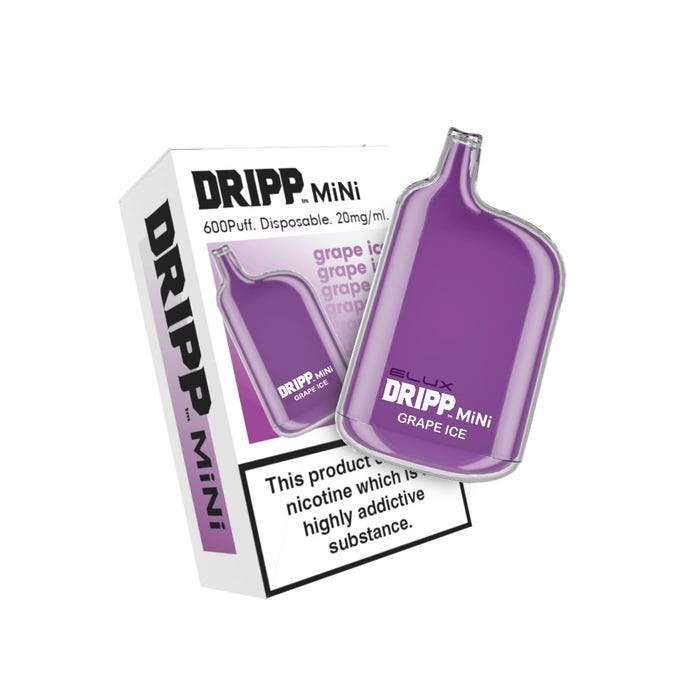 Dripp Mini Disposable Vape Pen Pod Device By Elux - Wolfvapes.co.uk-Grape Ice