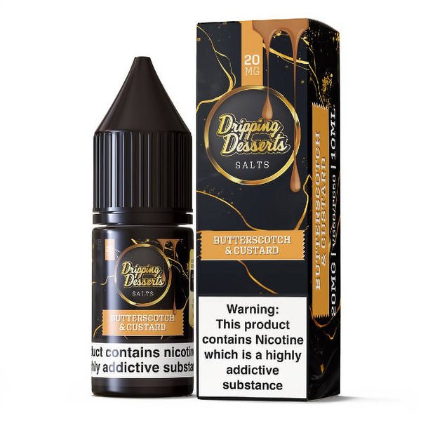 Dripping Dessert Nic Salts 10ml - Box of 10 - Wolfvapes.co.uk-Butterscotch & Custard