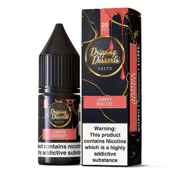 Dripping Dessert Nic Salts 10ml - Box of 10 - Wolfvapes.co.uk-Jammy Biscuit