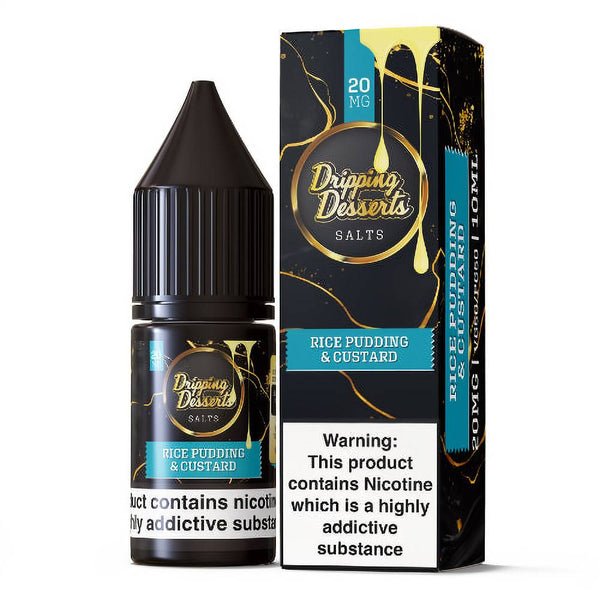 Dripping Dessert Nic Salts 10ml - Box of 10 - Wolfvapes.co.uk-Rice Pudding Custard