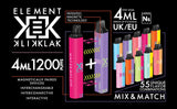 Element Klik Klak Magnetic Disposable Vape Pod Box of 10 - Wolfvapes.co.uk-Tropical Fruit