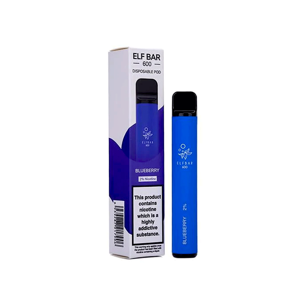 Elf Bar 600 Puffs Disposable Kit | 20mg | Wolfvapes - Wolfvapes.co.uk-BLUEBERRY