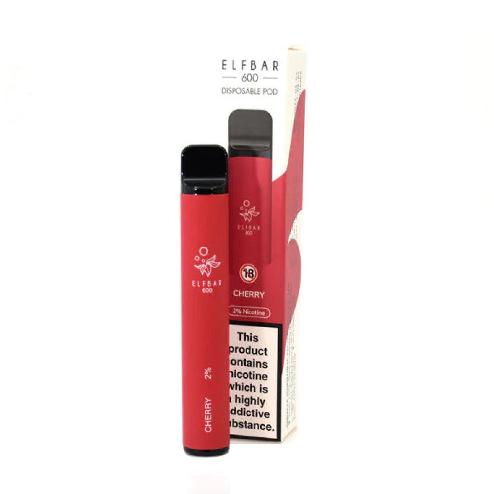 Elf Bar 600 Puffs Disposable Kit | 20mg | Wolfvapes - Wolfvapes.co.uk-CHERRY