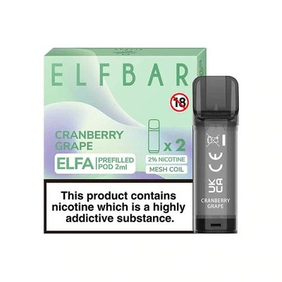 Elf Bar Elfa Replacement Pods - Wolfvapes.co.uk-Cranberry Grape