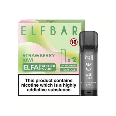 Elf Bar Elfa Replacement Pods - Wolfvapes.co.uk-Strawberry Kiwi