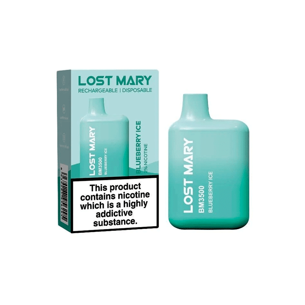 Elf Bar Lost Mary BM3500 Disposable Vape | 20MG | Wolfvapes - Wolfvapes.co.uk-Blueberry Ice