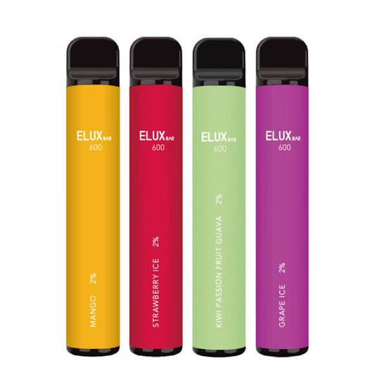 Elux 600 Disposable Vape Pod Box of 10 - Wolfvapes.co.uk-Mango