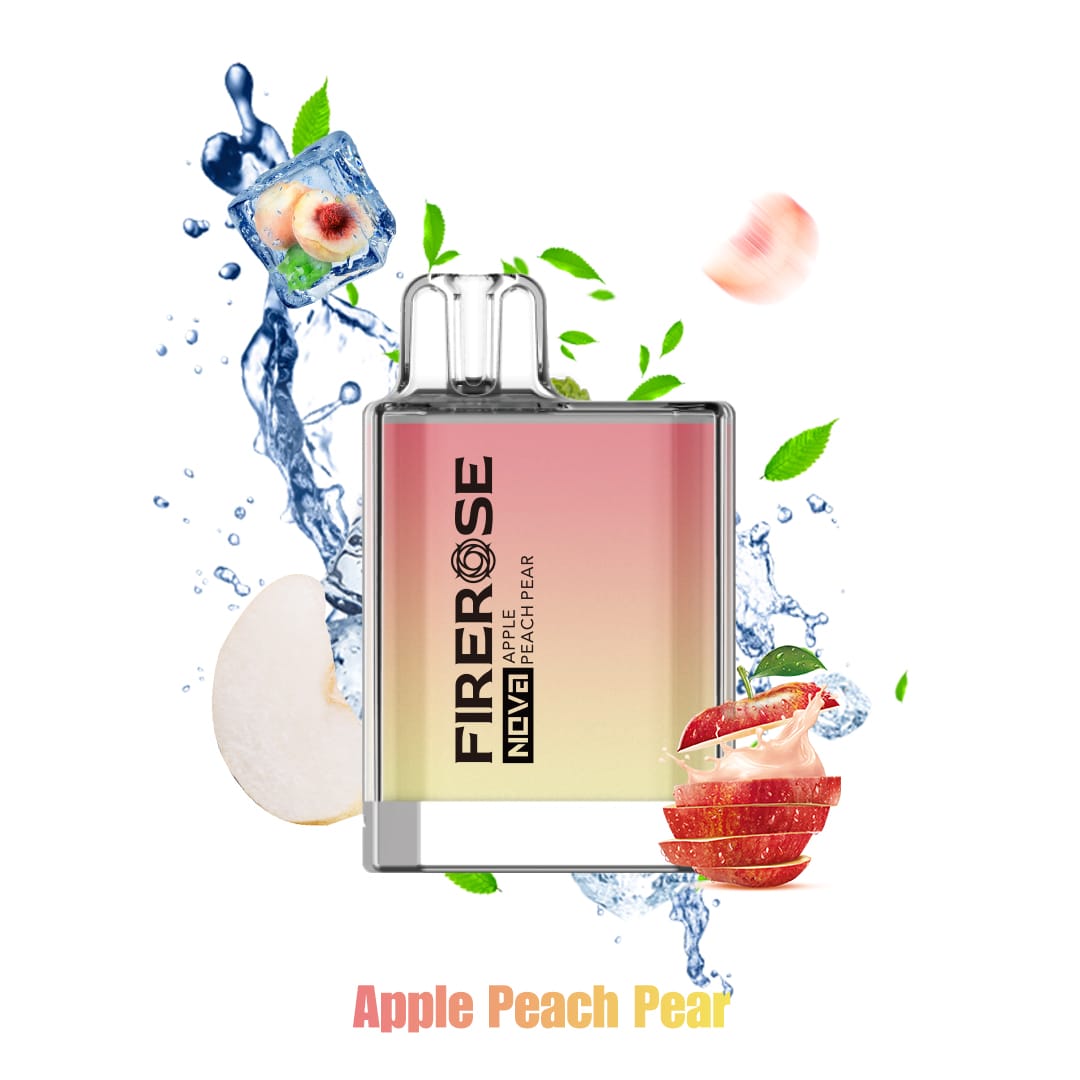 Elux Firerose Nova 600 Disposable Vape Puff Pod Box of 10 - Wolfvapes.co.uk-Apple Peach Pear