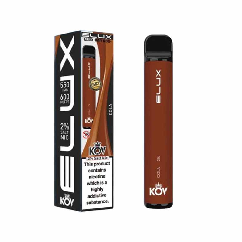 ELUX KOV Bar 600 Puffs Disposable Vape | Legacy Series | Wolfvapes - Wolfvapes.co.uk-Cola