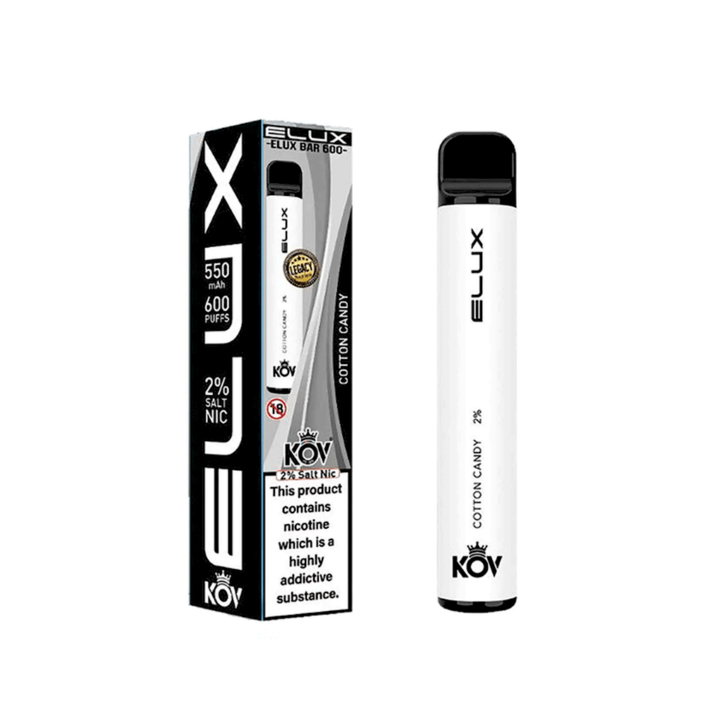 ELUX KOV Bar 600 Puffs Disposable Vape | Legacy Series | Wolfvapes - Wolfvapes.co.uk-Cotton Candy