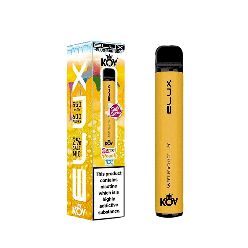 ELUX KOV Bar 600 Puffs Disposable Vape | Sweet Series | Wolfvapes - Wolfvapes.co.uk-Sweet Peach Ice