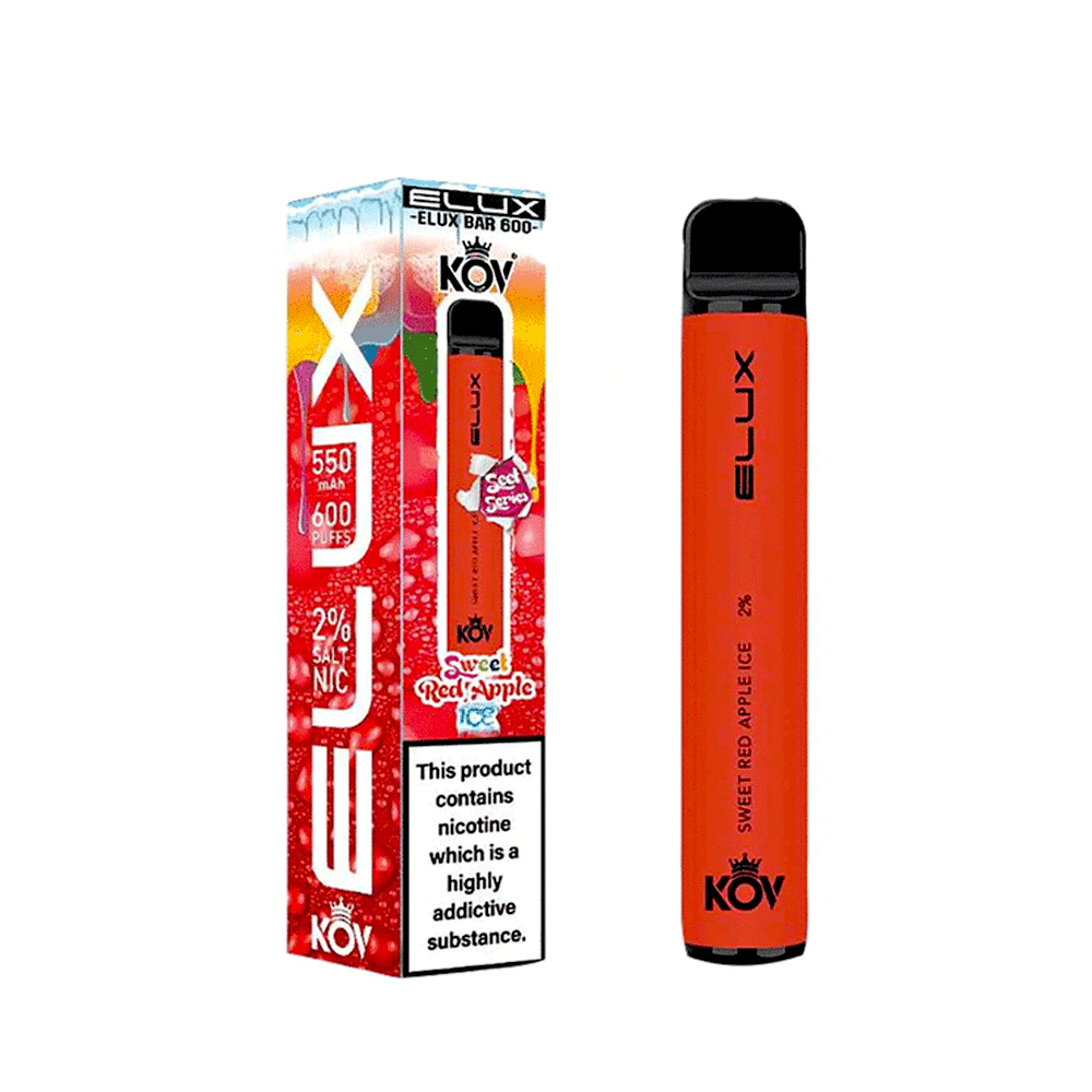 ELUX KOV Bar 600 Puffs Disposable Vape | Sweet Series | Wolfvapes - Wolfvapes.co.uk-Sweet Red Apple Ice