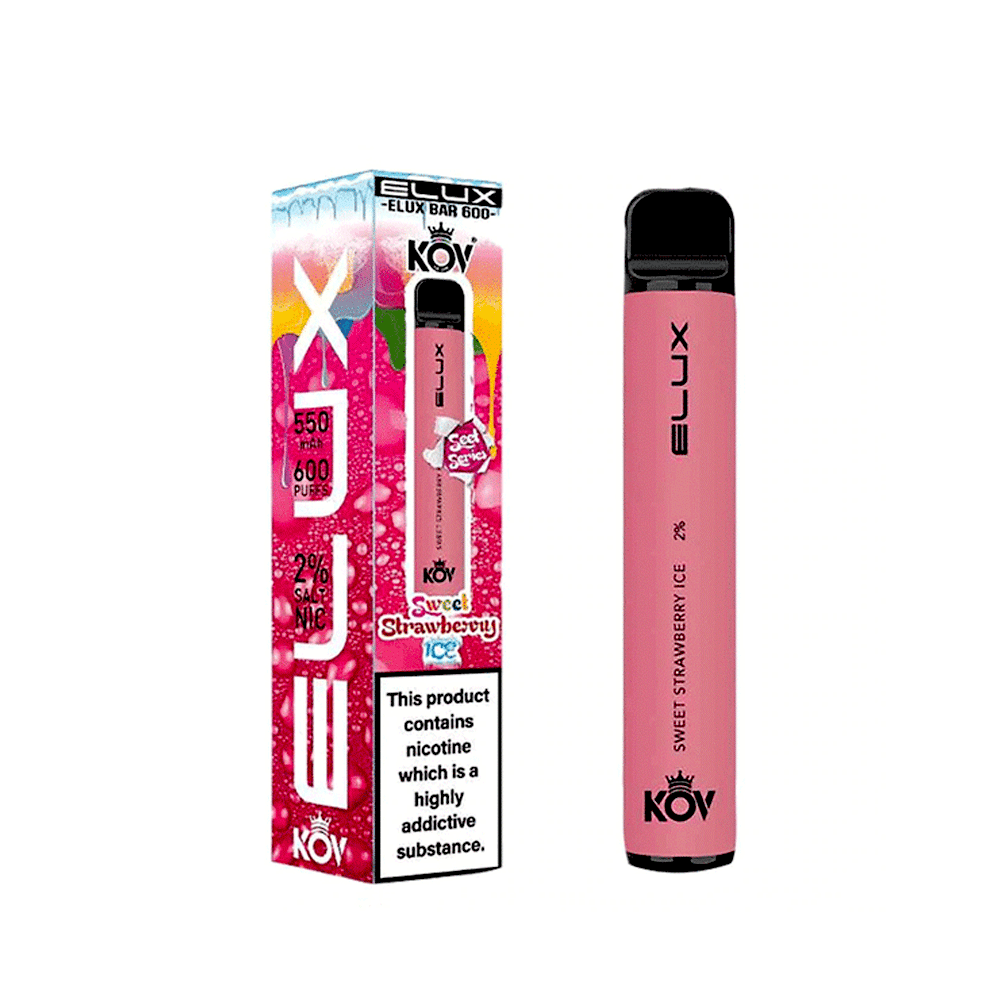 ELUX KOV Bar 600 Puffs Disposable Vape | Sweet Series | Wolfvapes - Wolfvapes.co.uk-Sweet Strawberry Ice