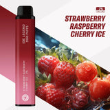 Elux Legend 3500 Disposable Vape Pod - Box of 10 - Wolfvapes.co.uk-Strawberry Raspberry Cherry Ice *New*