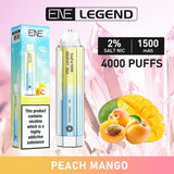 ENE Crystal Legend 4000 Disposable Vape Pod Kit Box of 10 - Wolfvapes.co.uk-Peach Mango