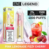 ENE Crystal Legend 4000 Disposable Vape Pod Kit Box of 10 - Wolfvapes.co.uk-Pink Lemonade Fizzy Cherry