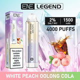 ENE Crystal Legend 4000 Disposable Vape Pod Kit Box of 10 - Wolfvapes.co.uk-White Peach Oolong Cola