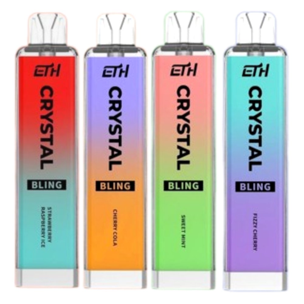 ETH Crystal Bling 6000 Disposable Vape Puff Pod Device - Wolfvapes.co.uk-Strawberry Raspberry Ice