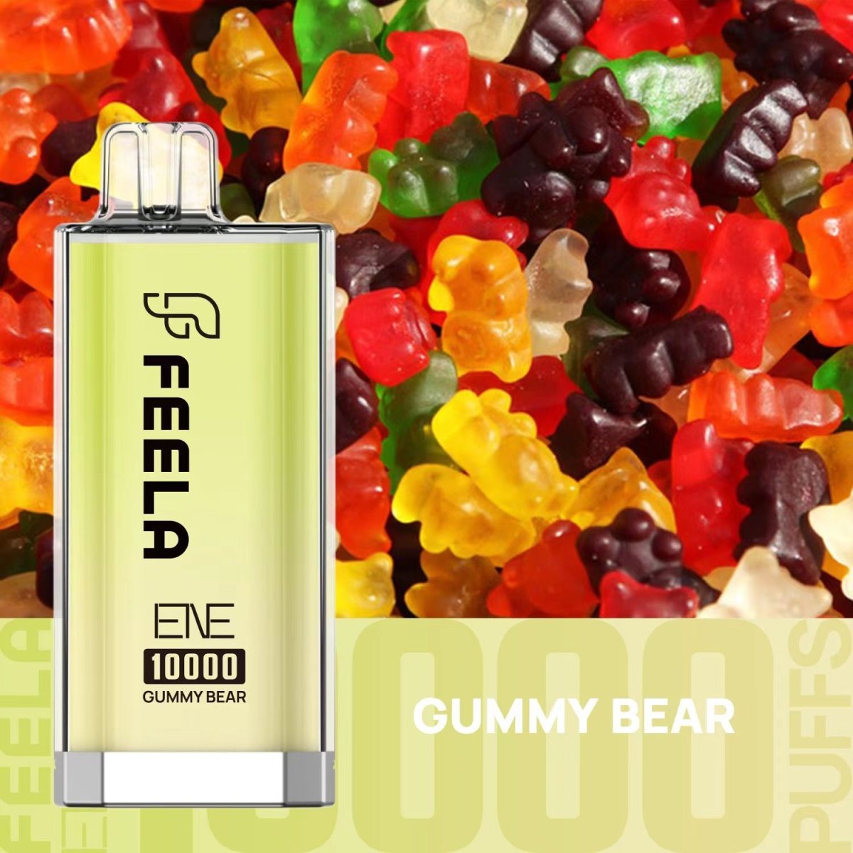 Feela ENE/Elux 10000 Disposable Vape Puff Pod Device Kit - Wolfvapes.co.uk-Gummy Bear