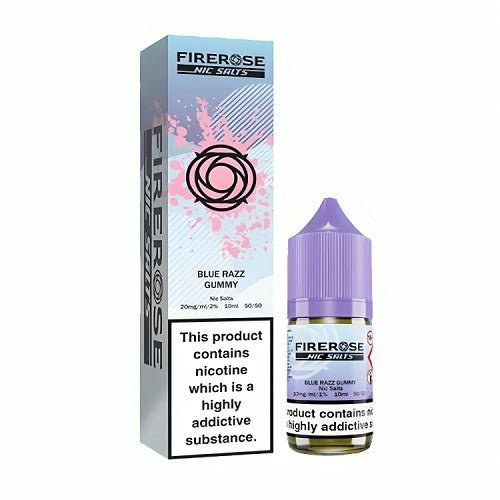 Firerose 5000 10ml Nic Salts E-liquids Box of 10 - Wolfvapes.co.uk-Blue Razz Gummy