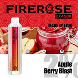 Firerose EX4500 Disposable Vape Pod Box of 10 - Wolfvapes.co.uk-Apple Berry Blast